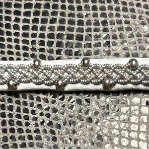 Traditional Sámi White Leather Bracelet